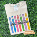 CUSTOM PREORDER • Teacher Colorful Pens Tee