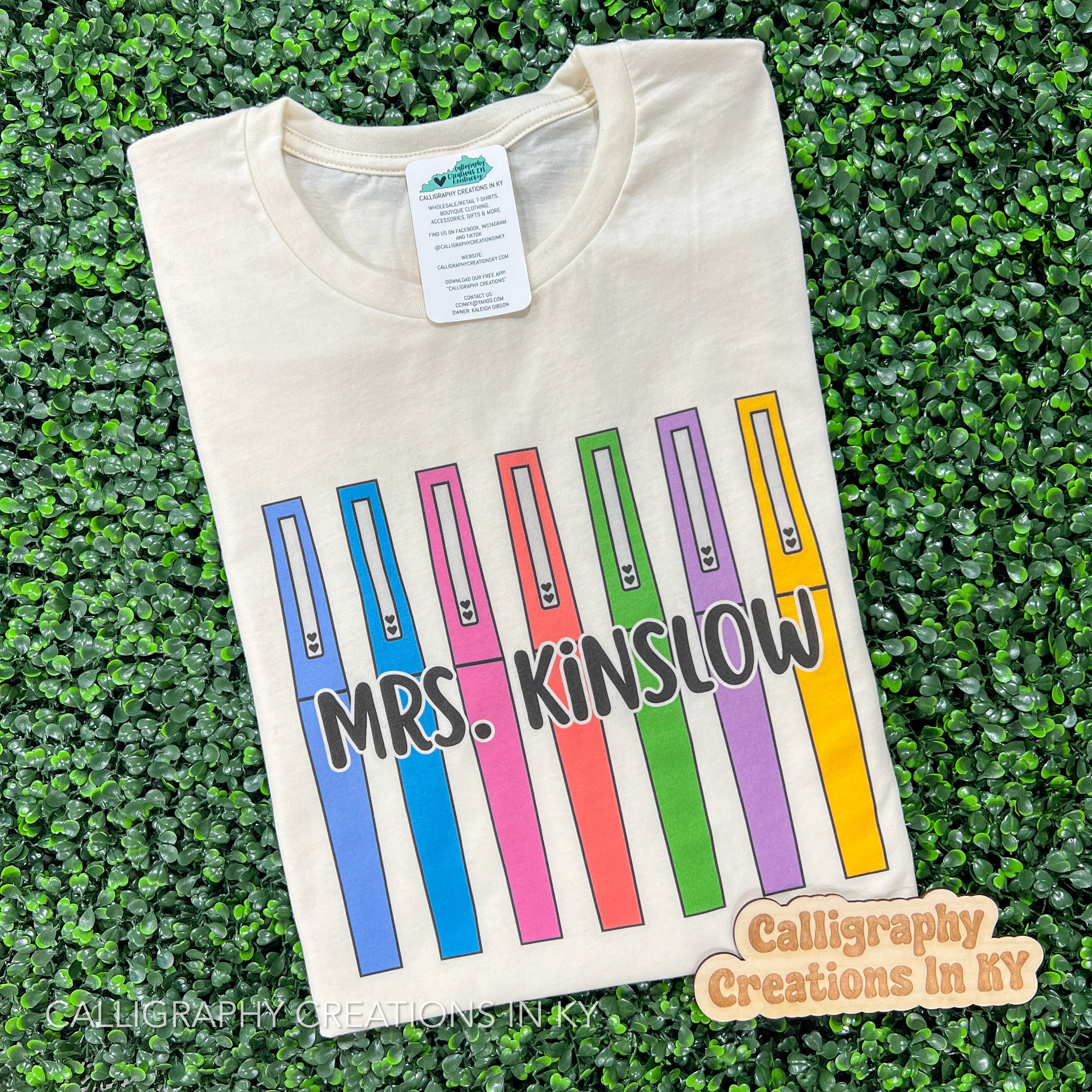 CUSTOM PREORDER • Teacher Colorful Pens Tee