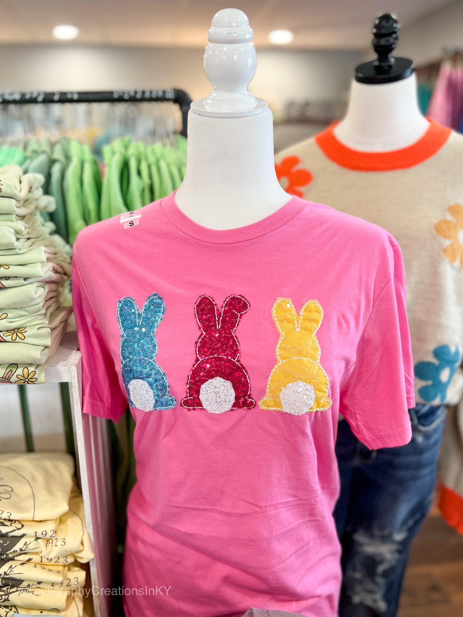 $1 Sequin Bunny Tee - FINAL SALE