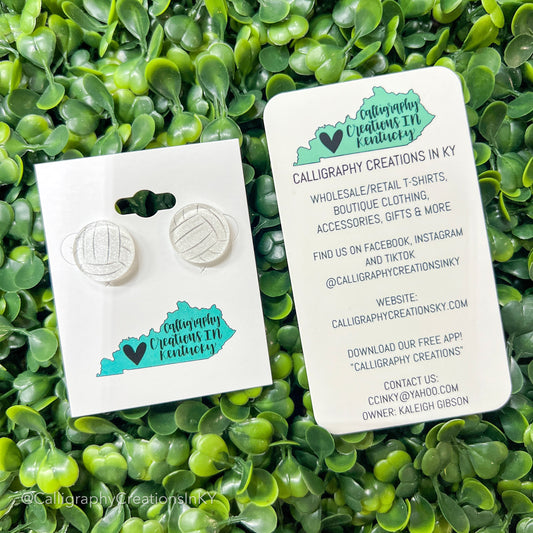 Volleyball Acrylic Stud Earrings