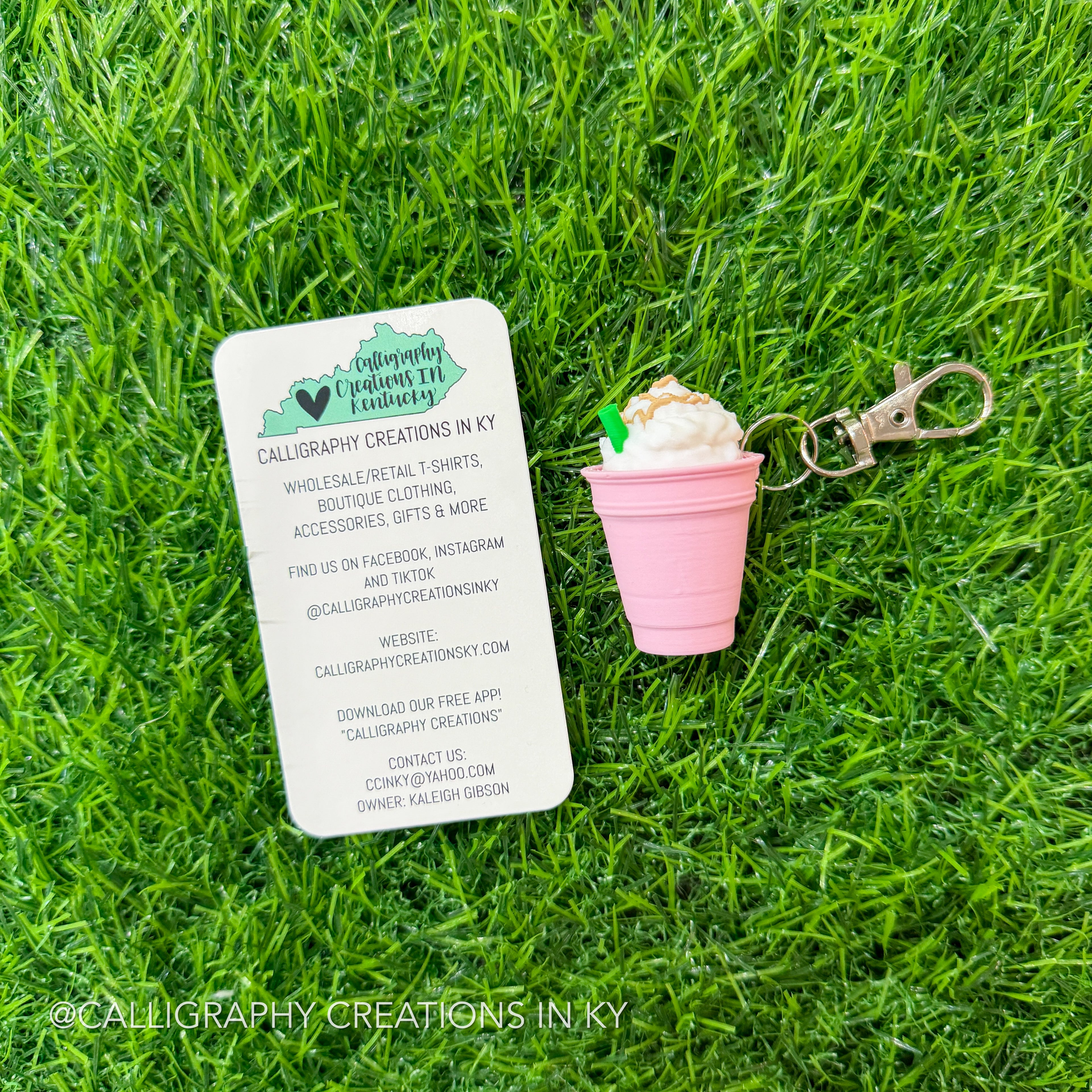 Light Pink Frappe Fidget Clicker Keychain
