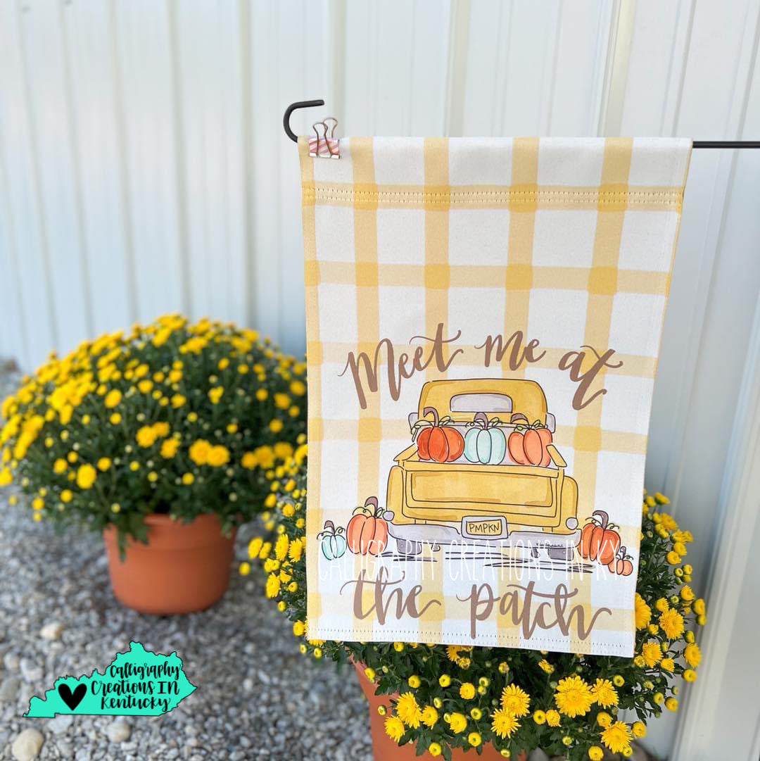 Doodles by Rebekah Meet Me At The Patch Garden Flag