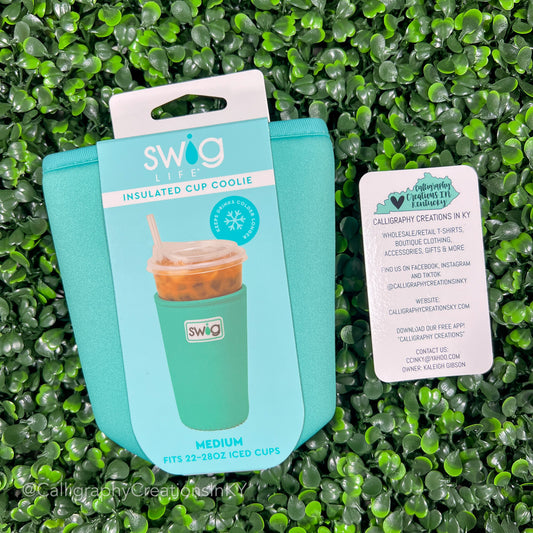 Aqua • Medium Swig Iced Cup Coolie
