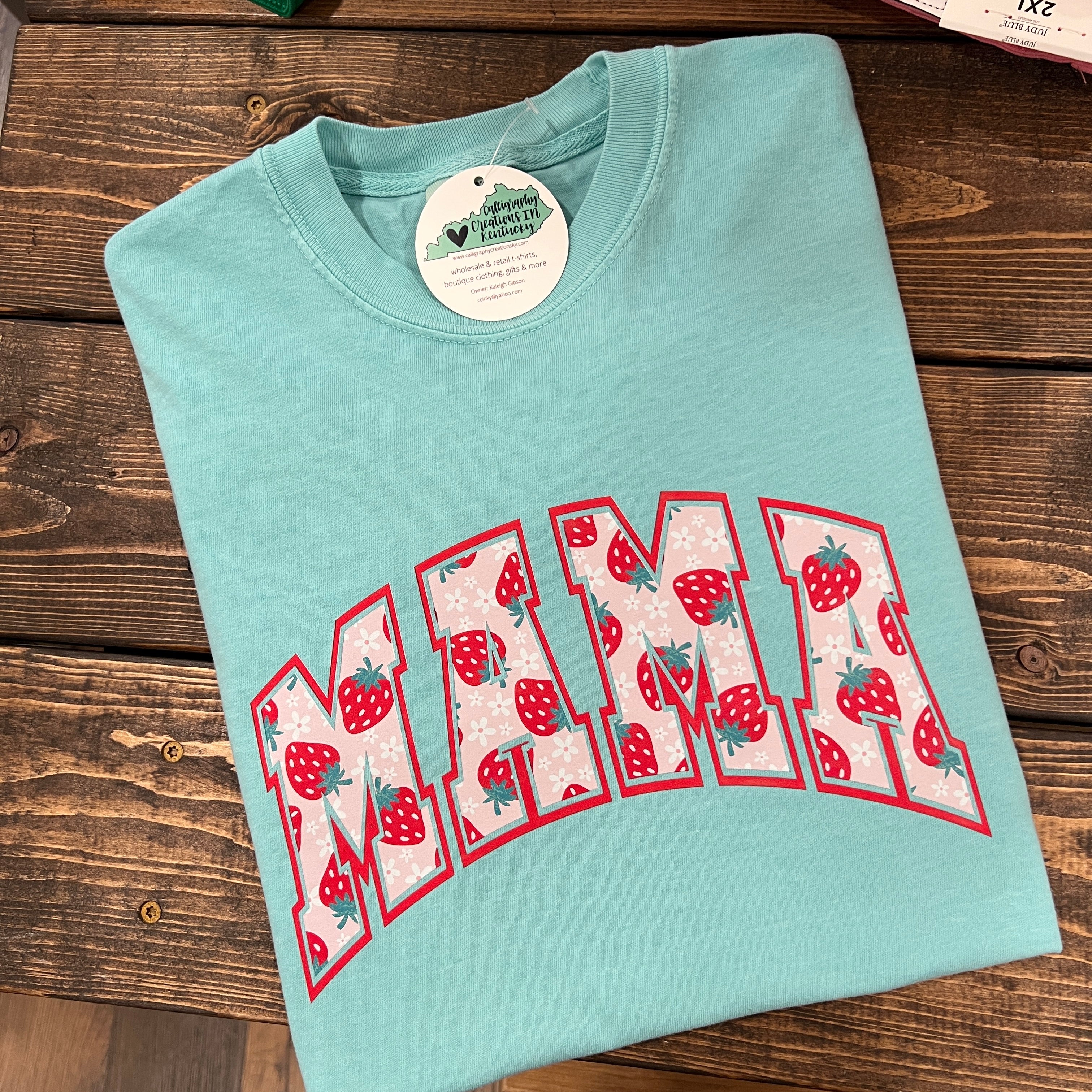 Chalky Mint • Strawberry Arch Mama Tee *FINAL SALE*