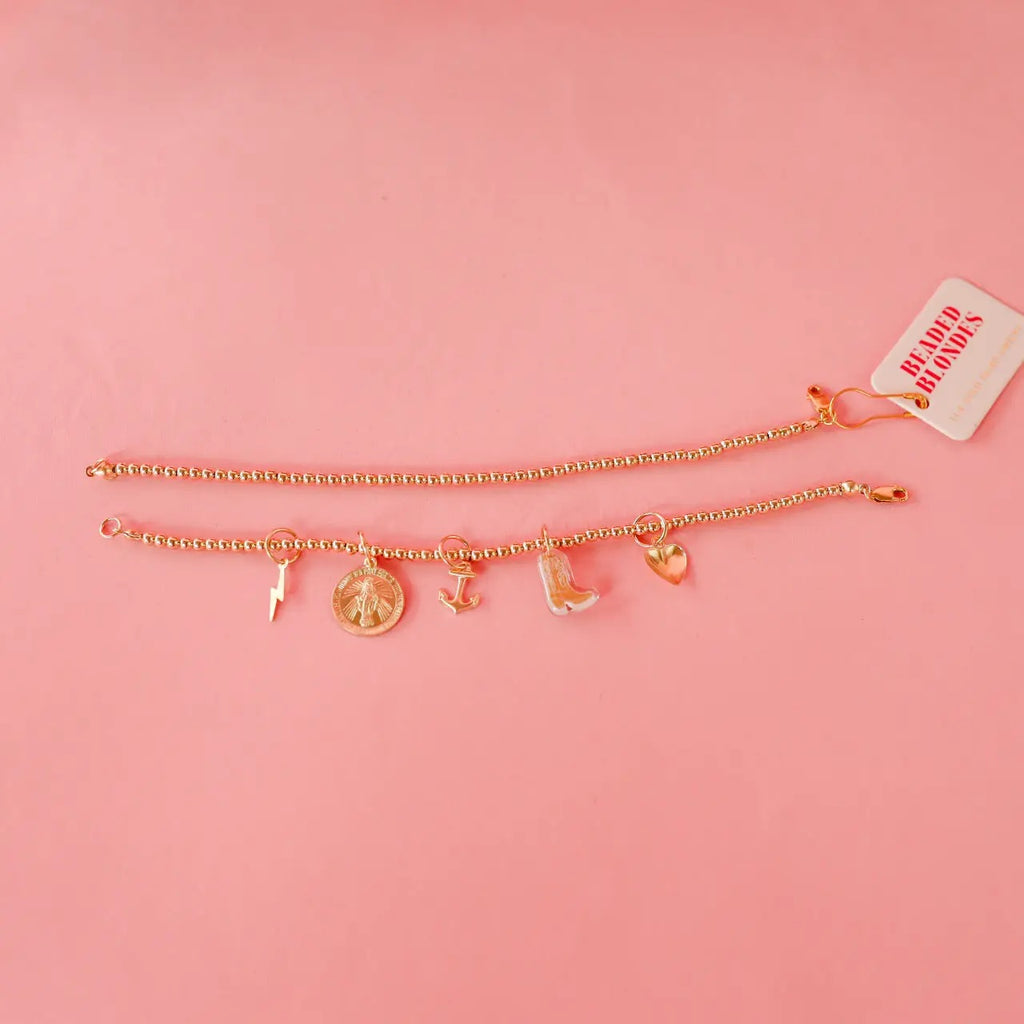 3mm Gold Bracelet With Clasp • Beaded Blondes