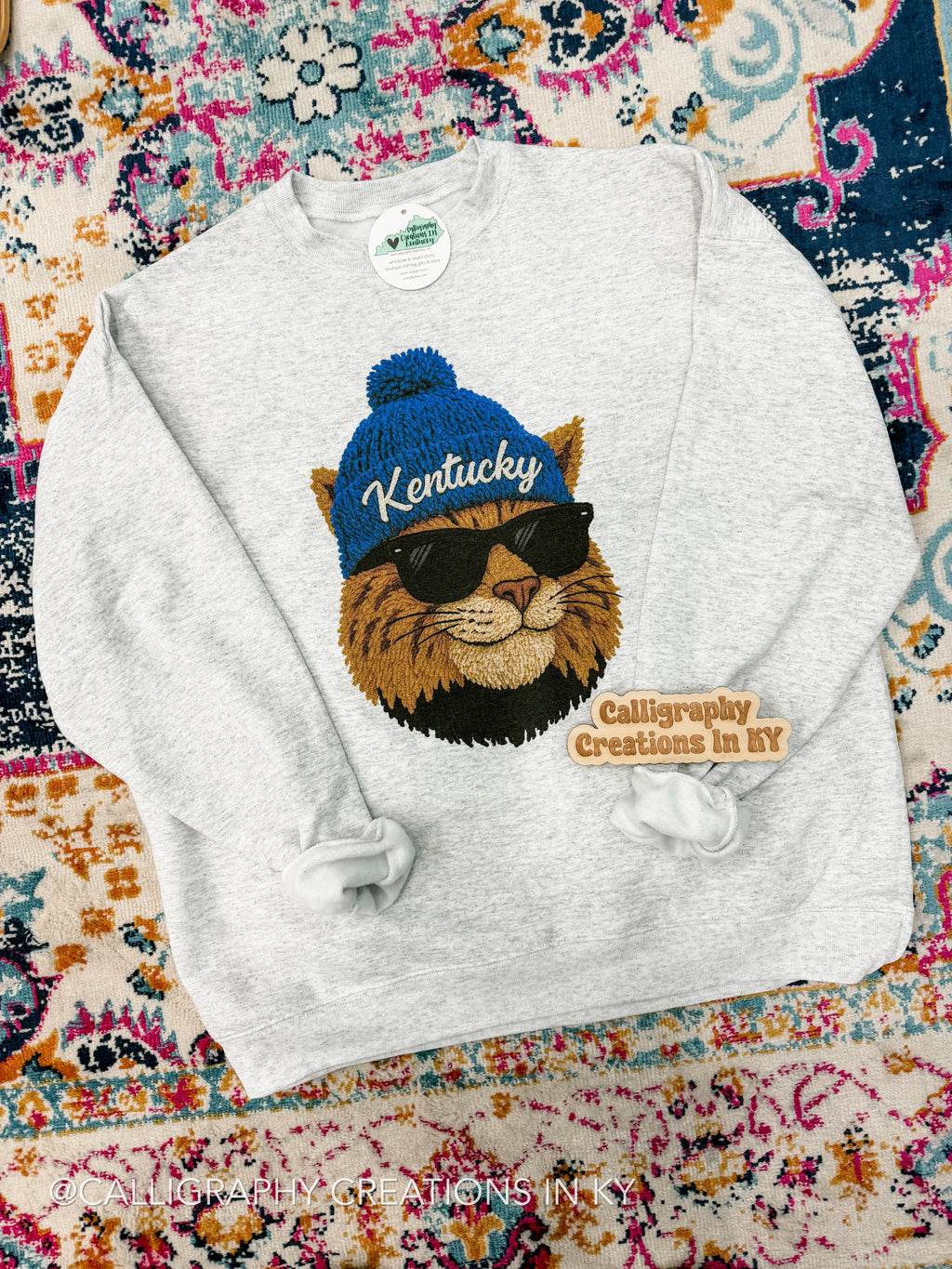 Faux Yarn KY Cat Sweatshirt