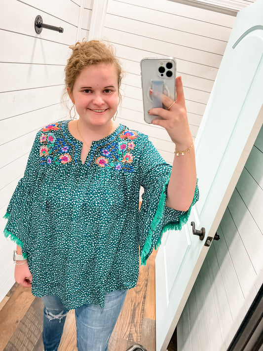Green • Carla Top - FINAL SALE