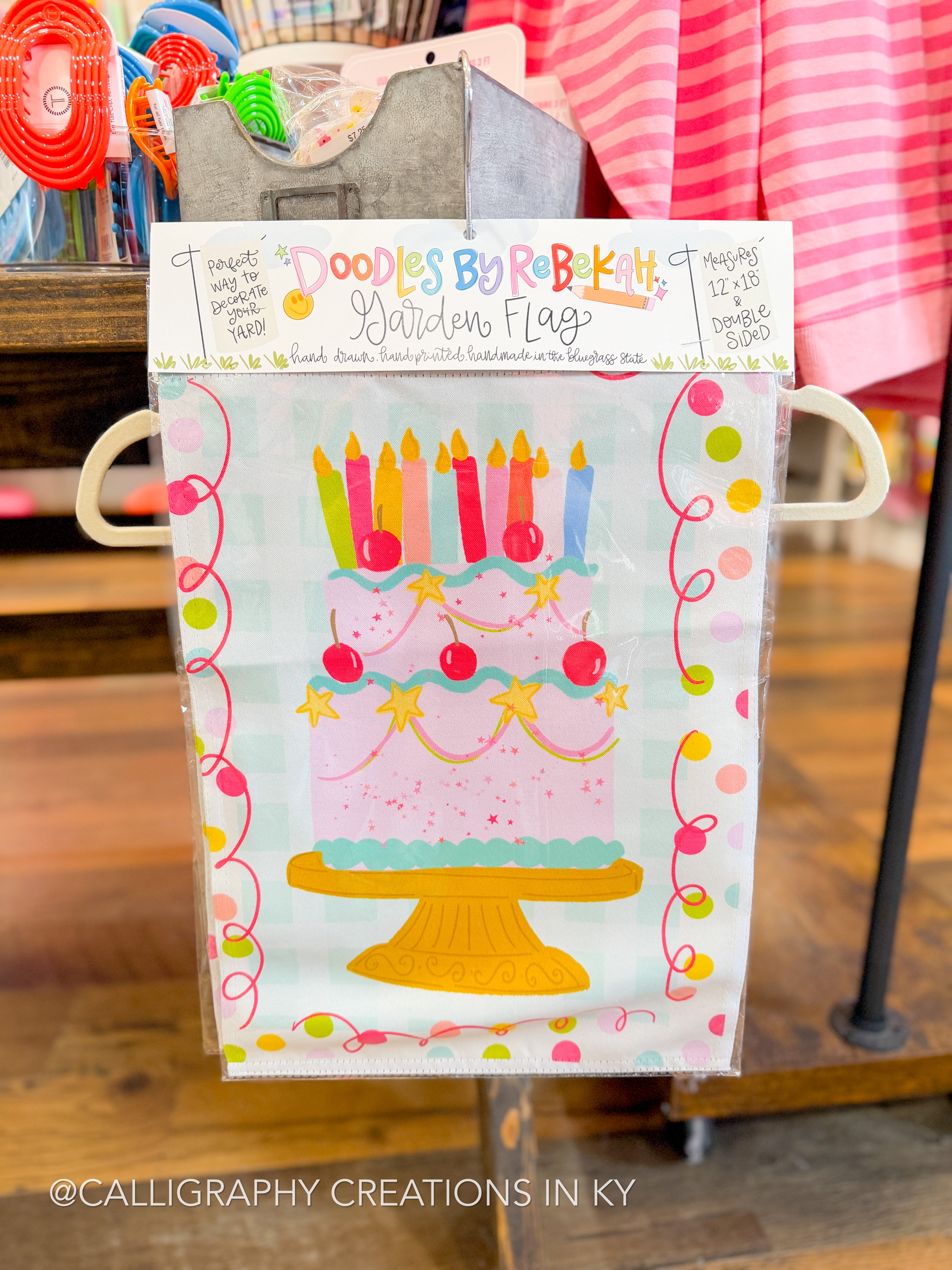Pink Cake Garden Flag
