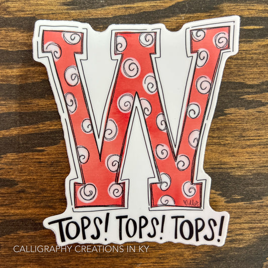 W Tops Sticker - Doodles By Rebekah