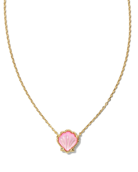 Kendra Scott Brynne Shell Pendant Necklace - Gold Blush Mother Of Pearl