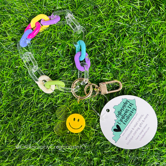 Pastel Hippie Wrist Keychain
