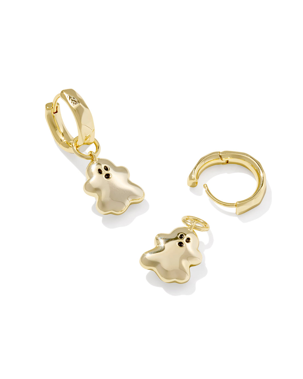 Kendra Scott Ghost Huggie Earrings - Gold White Mother Of Pearl