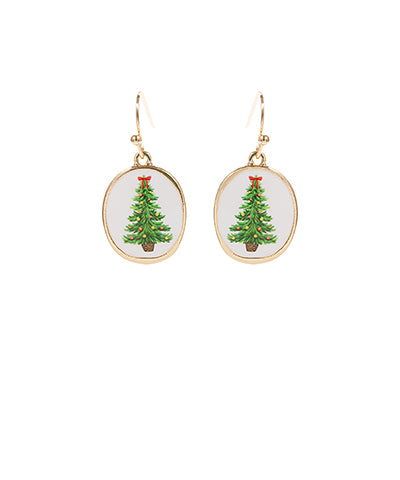 Christmas Tree Pendant Earrings