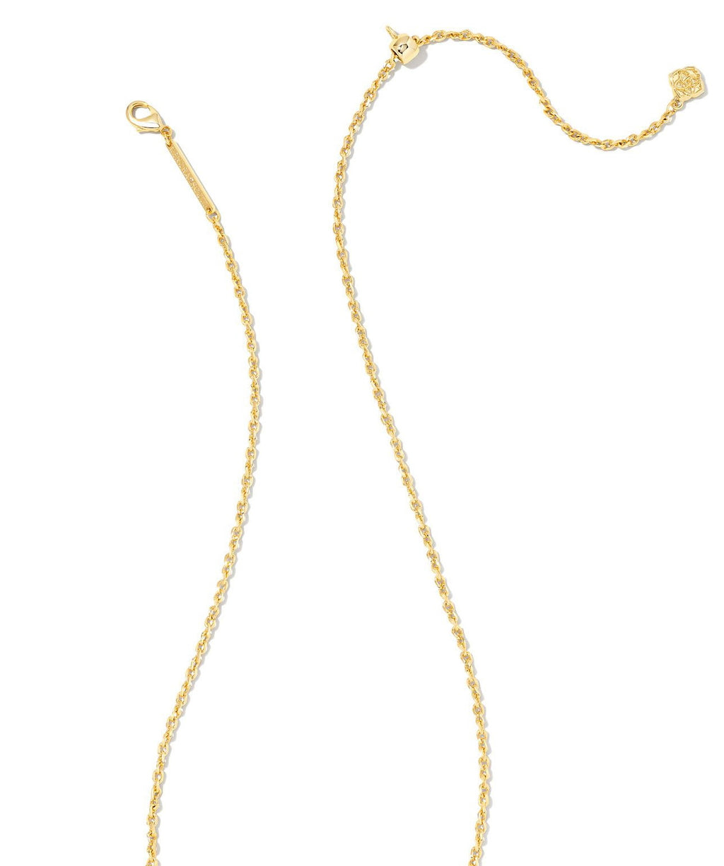 Kendra Scott Cailin Pendant Necklace - Gold Green Crystal