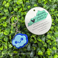 Blue Cloud Fidget Clicker Keychain