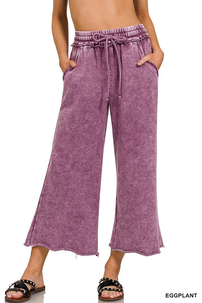 Eggplant | Palazzo Sweatpants