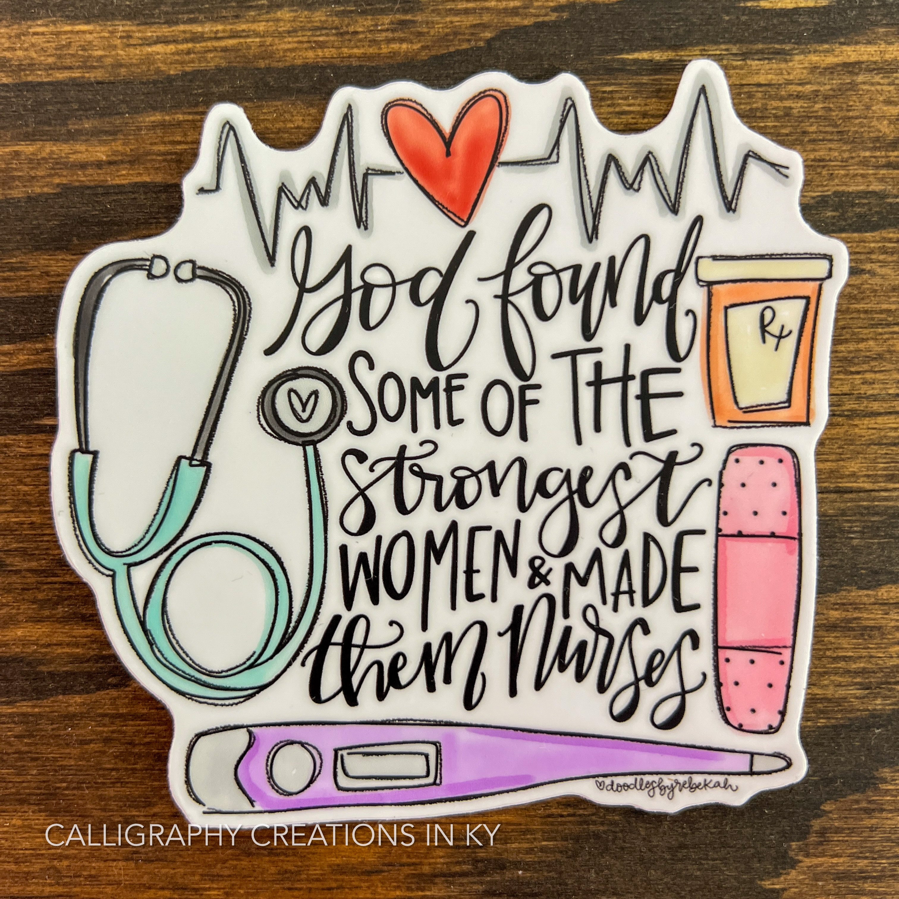 Strong Nurses Sticker - Doodles By Rebekah