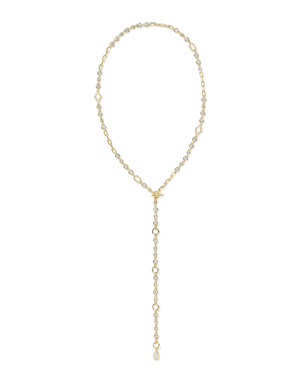Kendra Scott Mini Elisa Abbie Strand Necklace - Gold White Mix