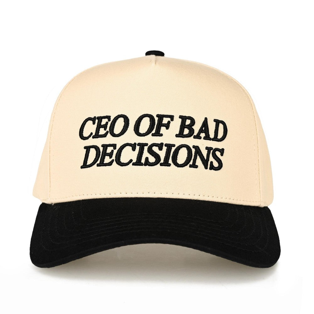 CEO Of Bad Decisions Embroidered Hat