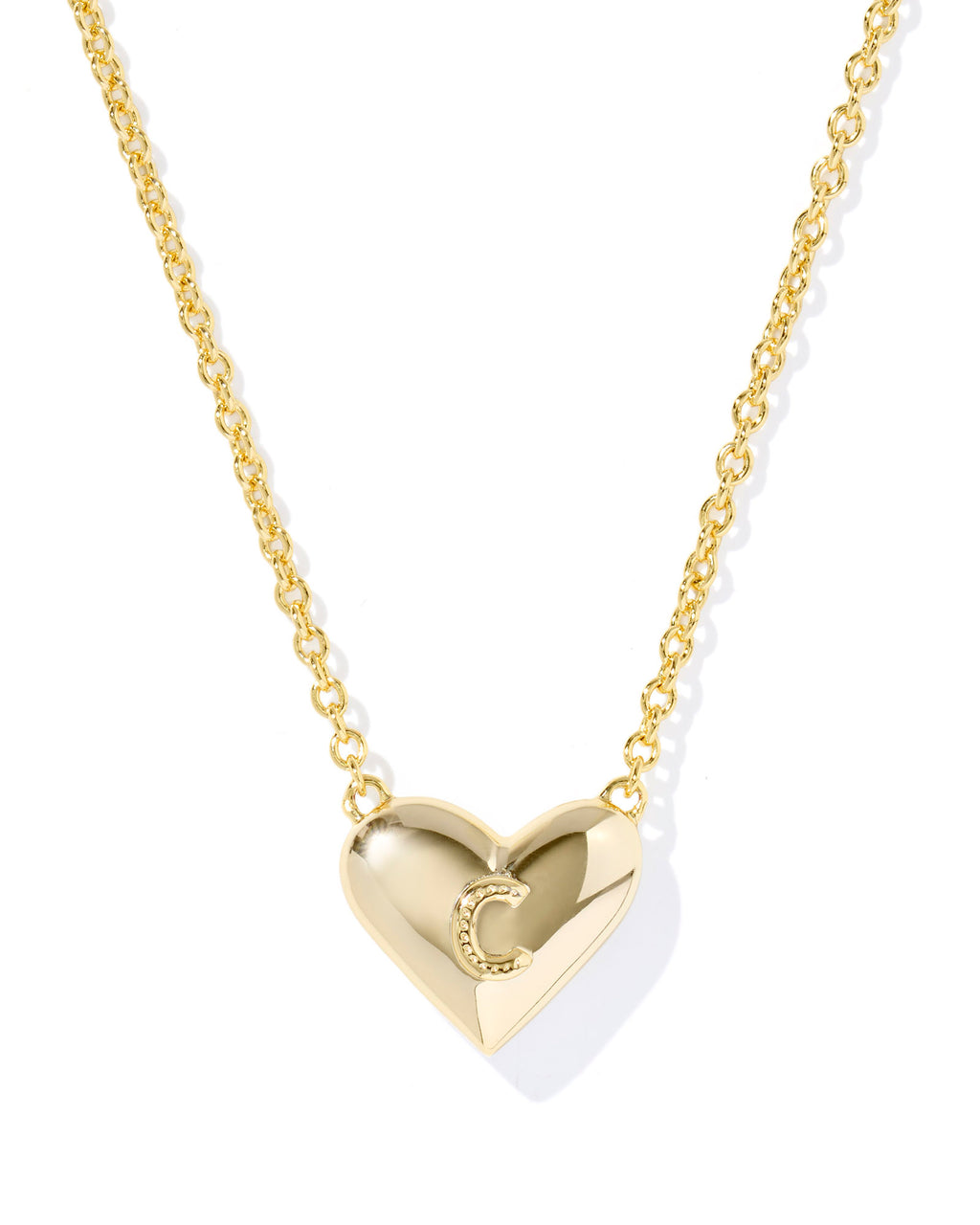 Kendra Scott Heart Letter C Short Pendant Necklace - Gold Ivory Mother Of Pearl