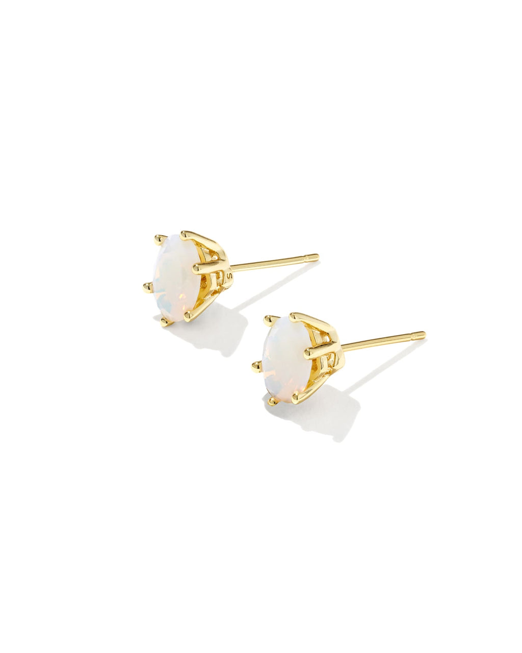 Kendra Scott stud earrings with white iridescent stones