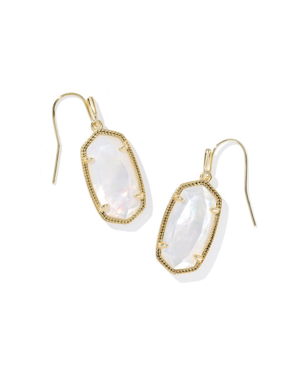 Kendra Scott Dani Drop Earrings - Gold Ivory Mother Of Pearl