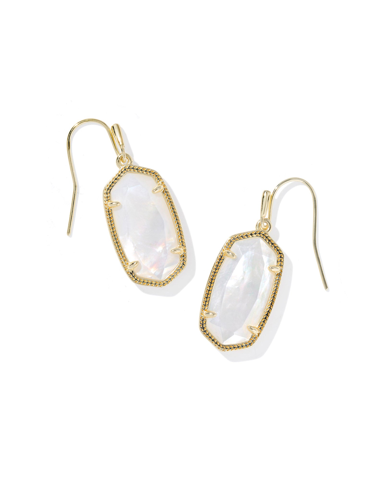 Kendra Scott Dani Drop Earrings - Gold Ivory Mother Of Pearl