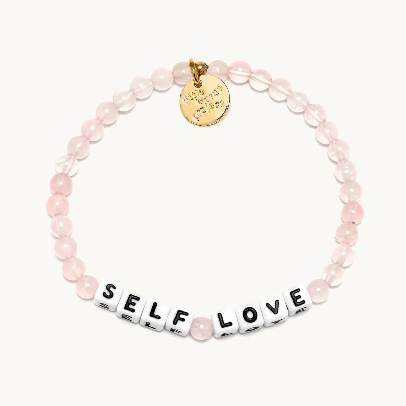Self Love / Rose Quartz Little Words Project Beaded Bracelet