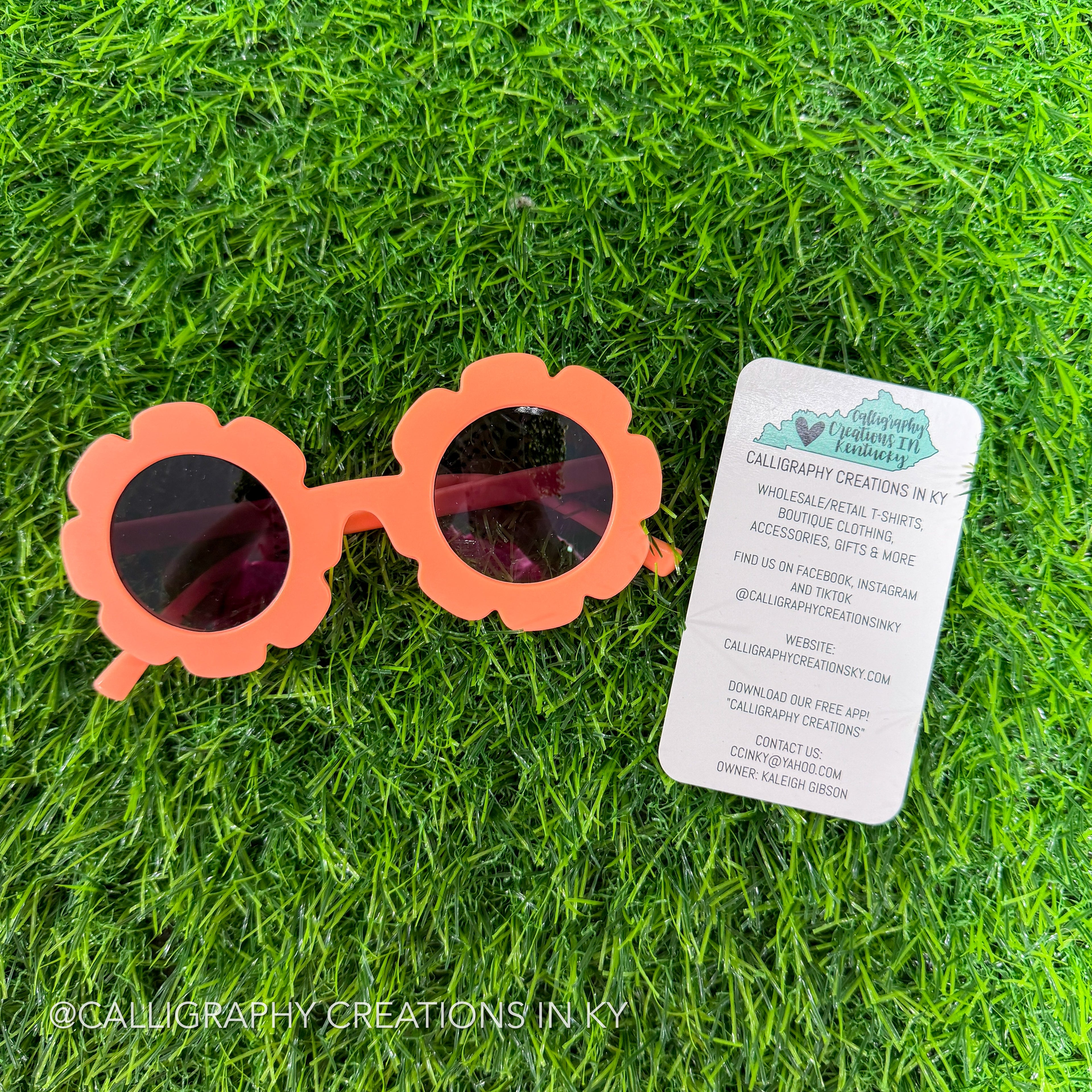 Coral - Kids Toddler Flower Sunglasses