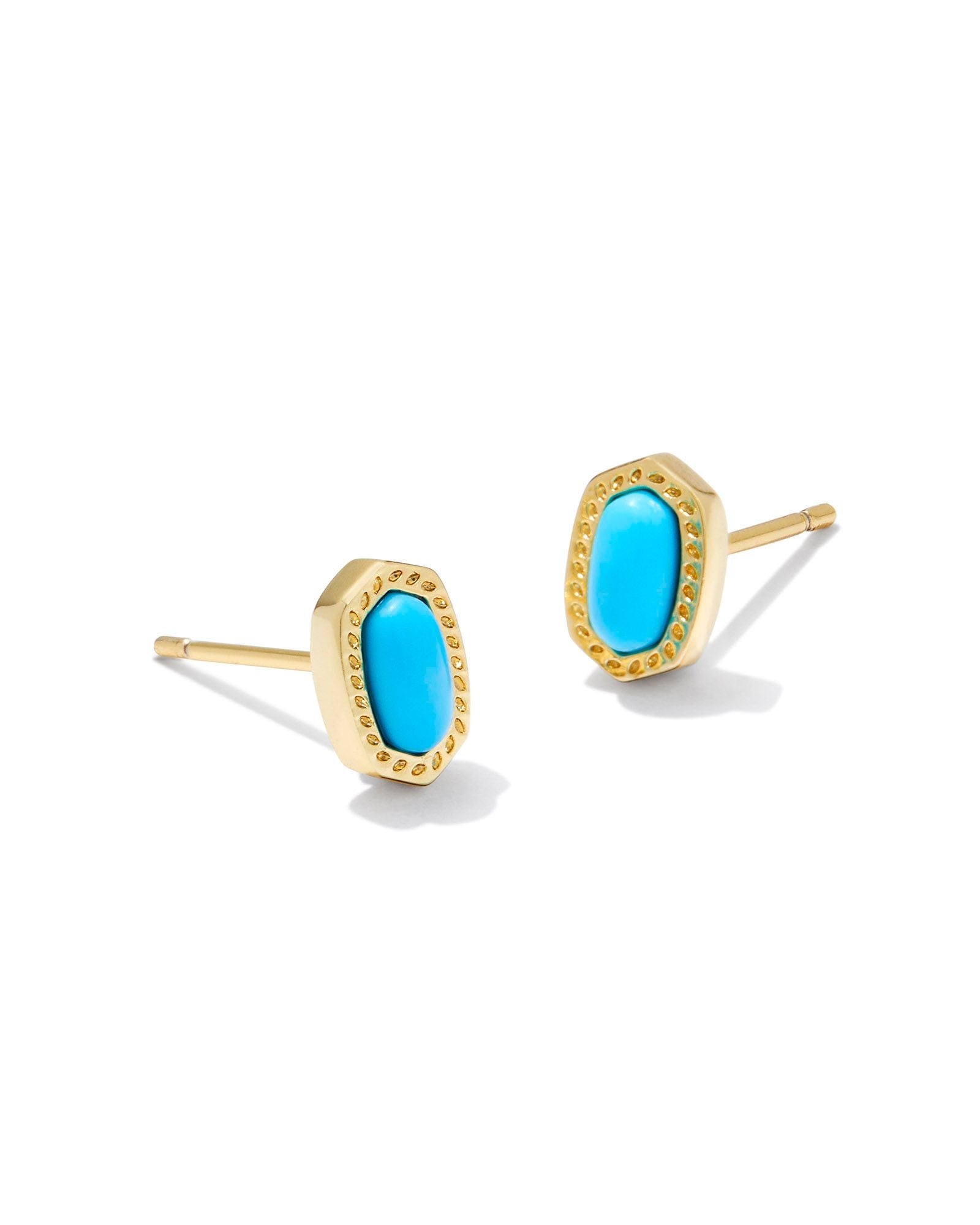 Kendra Scott Mini Ellie Stud Earrings - Gold Turquoise Magnesite
