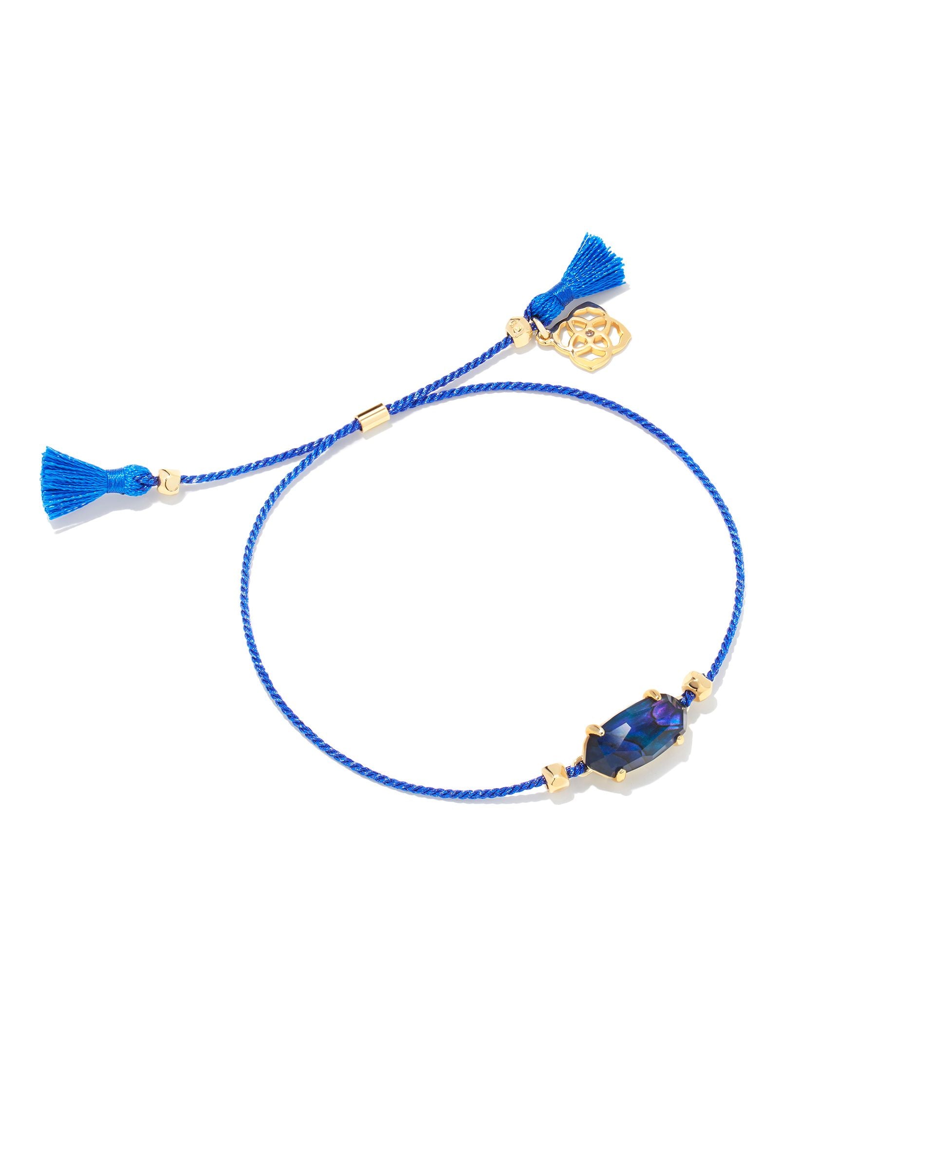 Kendra Scott Everlyne Friendship Bracelet - Gold Navy Abalone