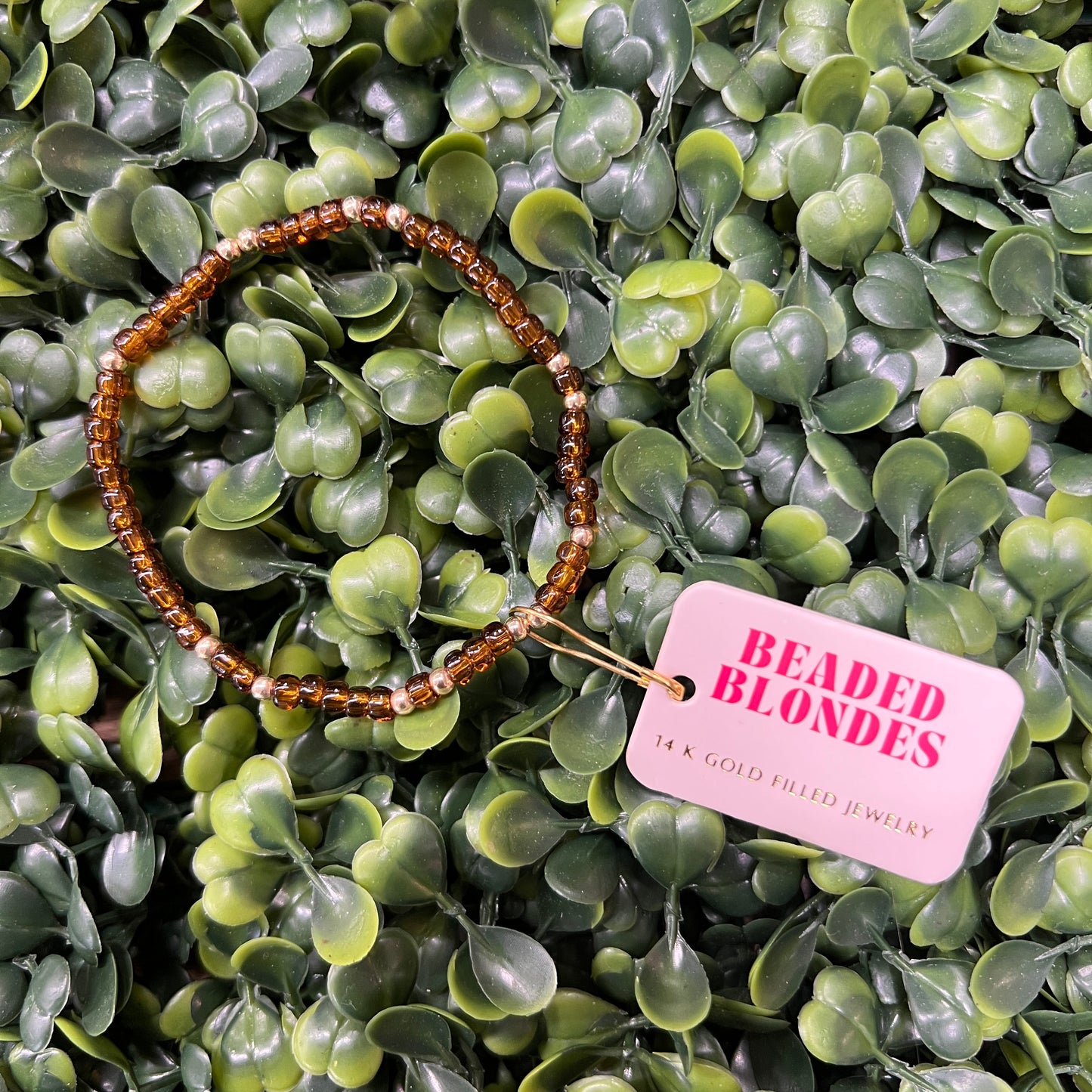 Brown Sprinkle Beaded Blondes Bracelet
