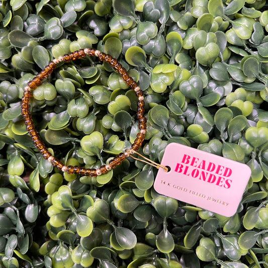 Brown Sprinkle Beaded Blondes Bracelet