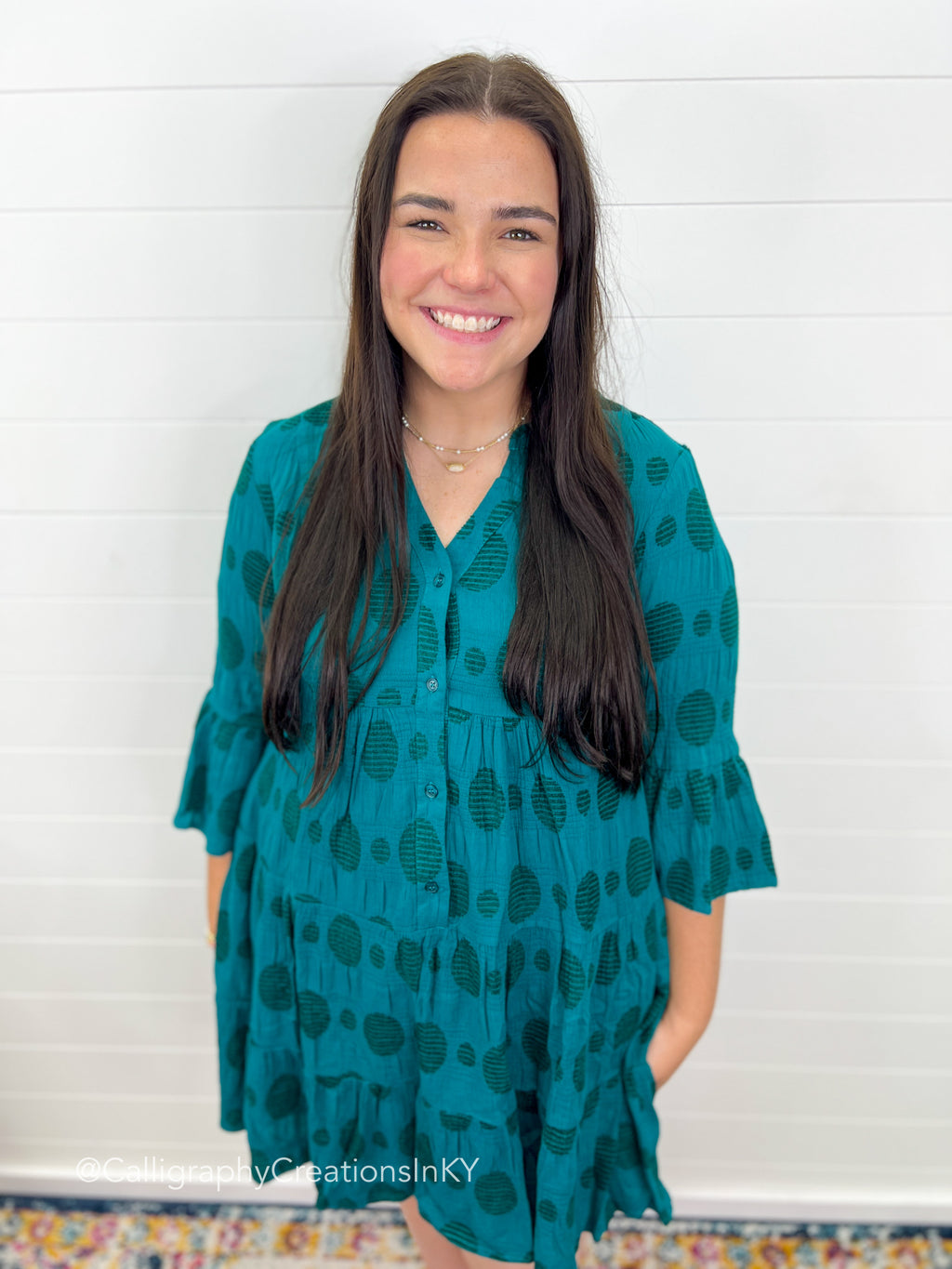 Teal • Swiss Dot Tunic/Dress