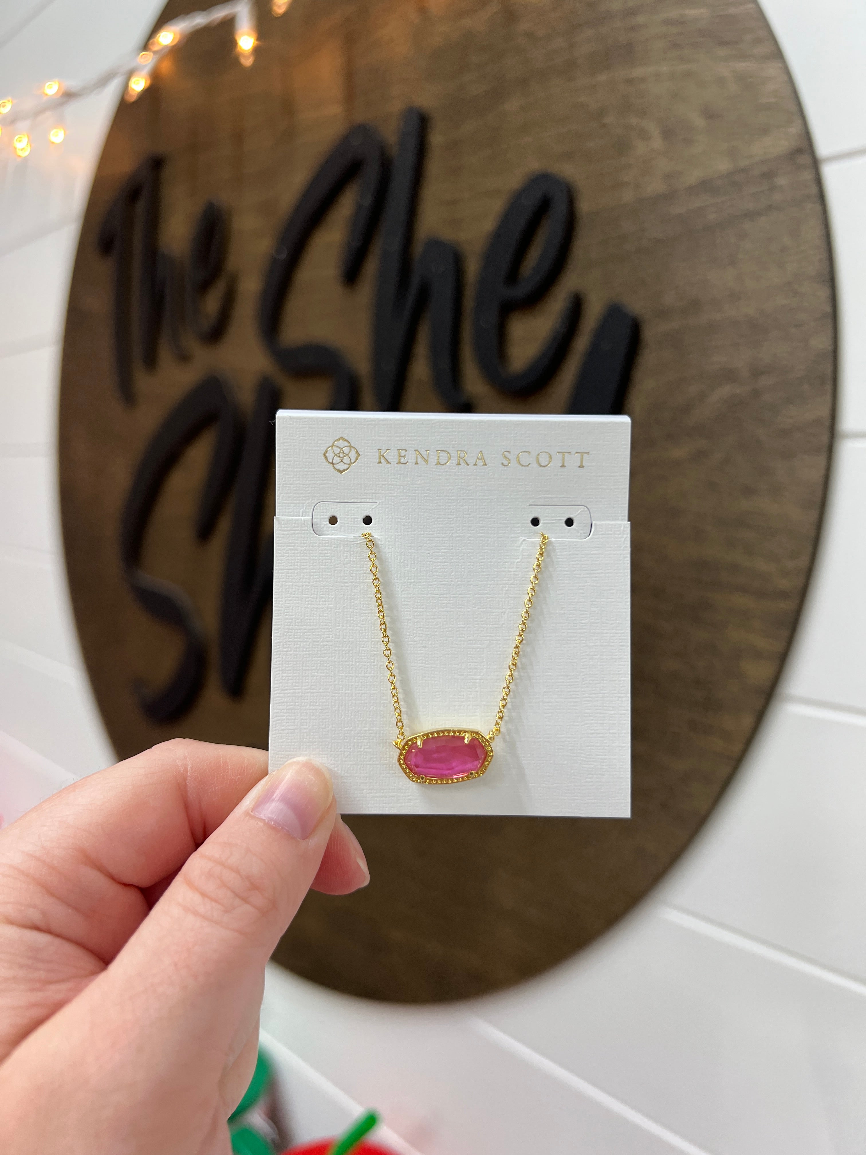 Kendra Scott Elisa Pendant Necklace - Gold Azalea Illusion