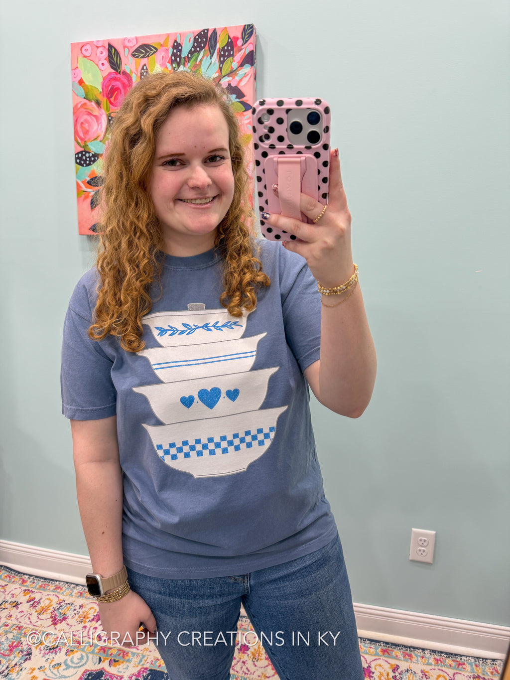 Denim | Vintage Dishes Stack CC Tee