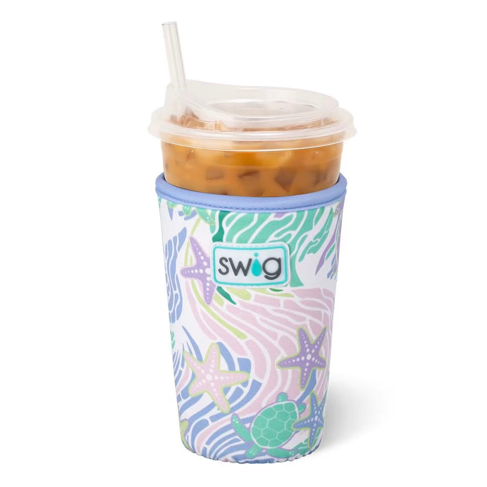 Sea Swirl Medium Swig Iced Cup Coolie