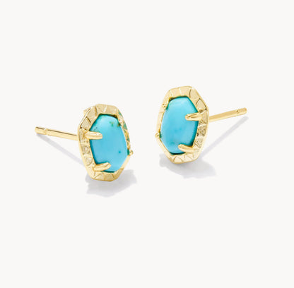 Kendra Scott Daphne Stud Earrings - Gold Turquoise Magnesite