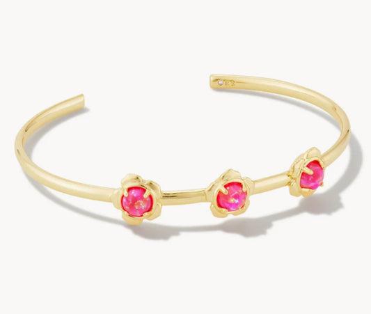 Kendra Scott Susie Cuff Bracelet - Gold Hot Pink Opal