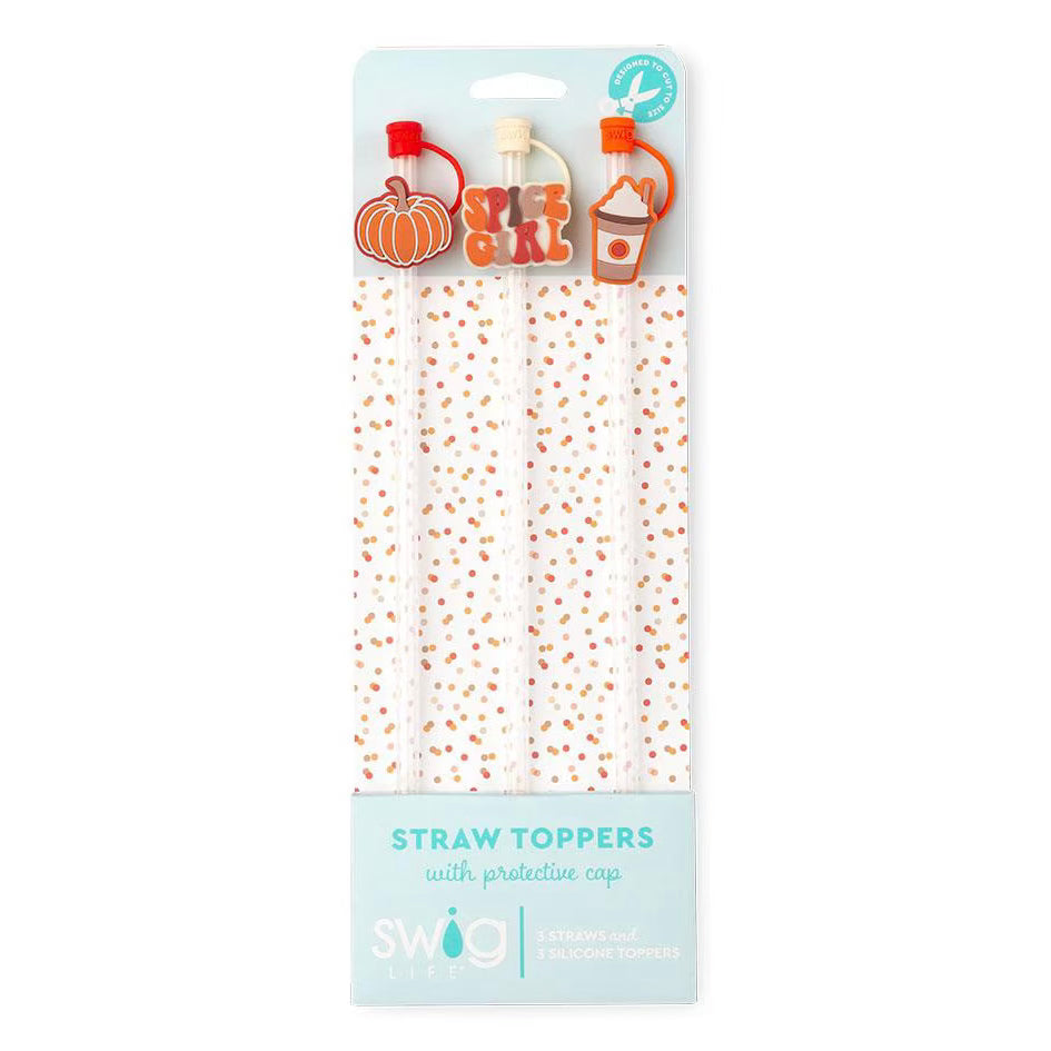 Pumpkin Spice Girl Swig Straw Topper Set FINAL SALE