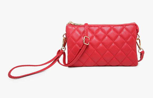 Red | Riley Quilted Crossbody