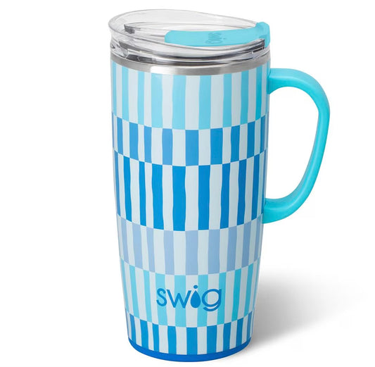 Glacier Stripe 22 oz Swig Travel Mug