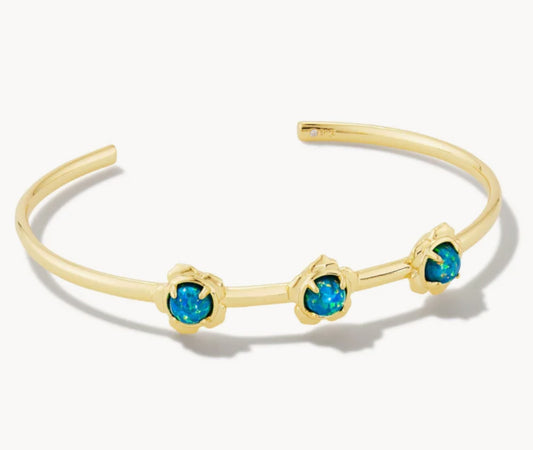 Kendra Scott Susie Cuff Bracelet - Gold Marine Kyocera Opal