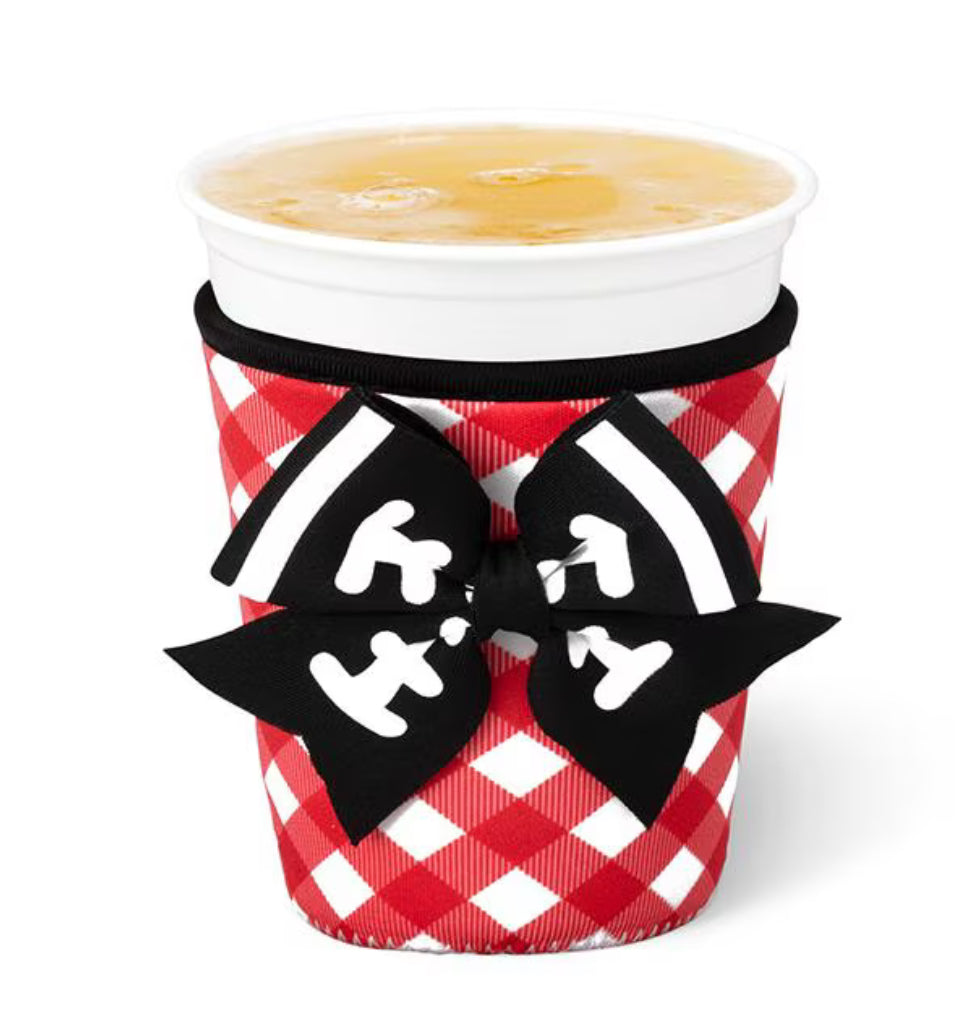 Gameday Gingham Red + Black-Small Swig Iced Cup Coolie