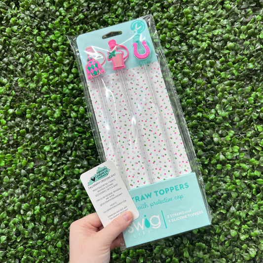 Derby Day Swig Straw Topper Set FINAL SALE