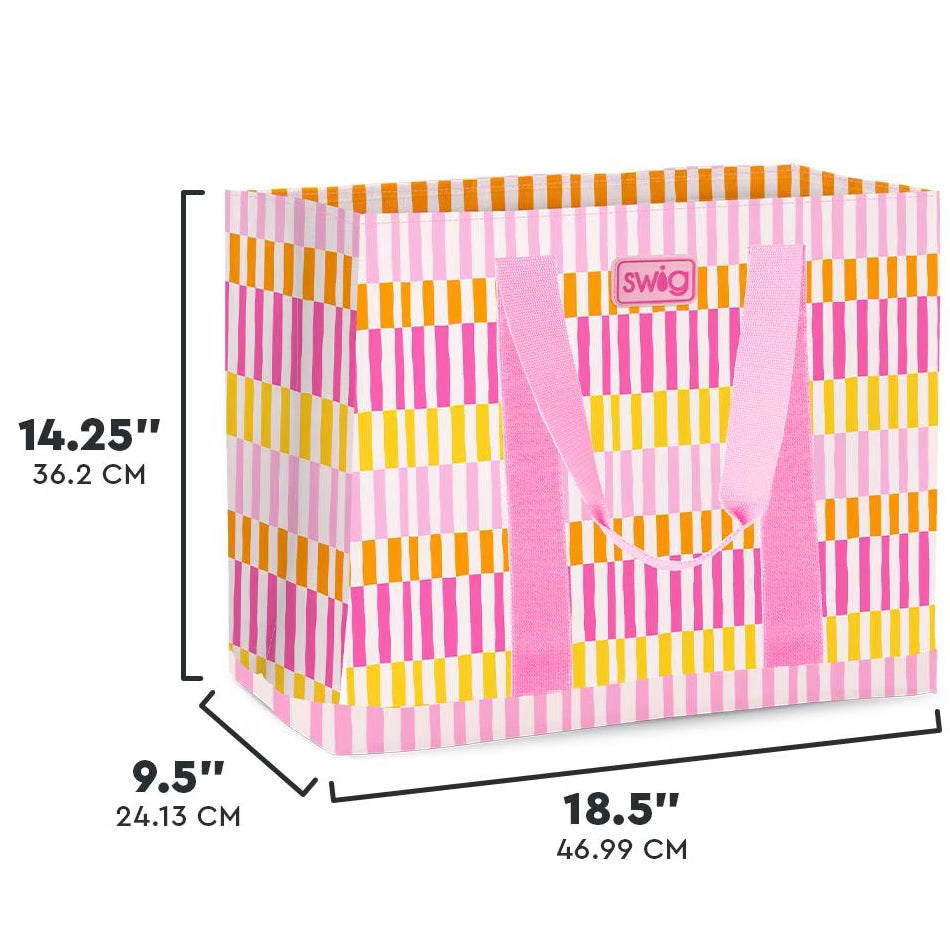 Sherbet Stripe Swig Jumbo Tote Bag