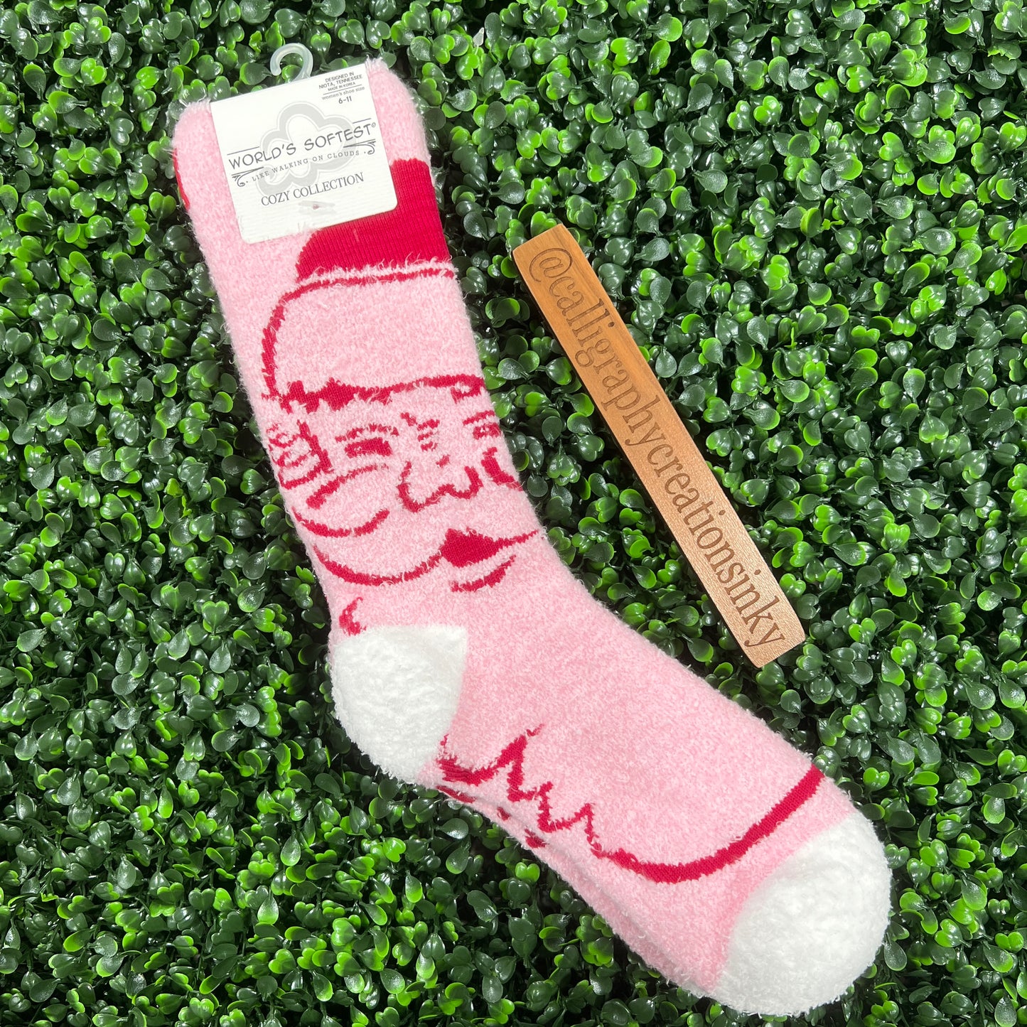 Santa Face Holiday Christmas Cozy Crew World’s Softest Socks