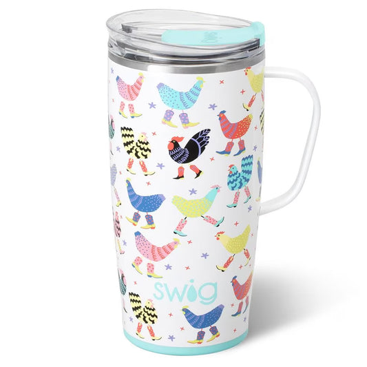 Funky Chicken 22 oz Swig Travel Mug