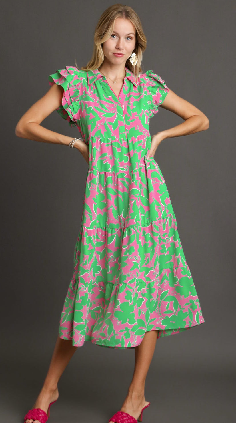 Pink/Green | Melodie Dress *FINAL SALE*