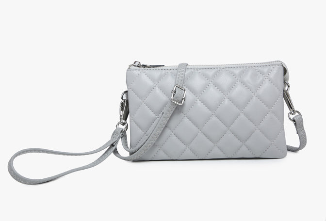 Grey | Riley Quilted Crossbody